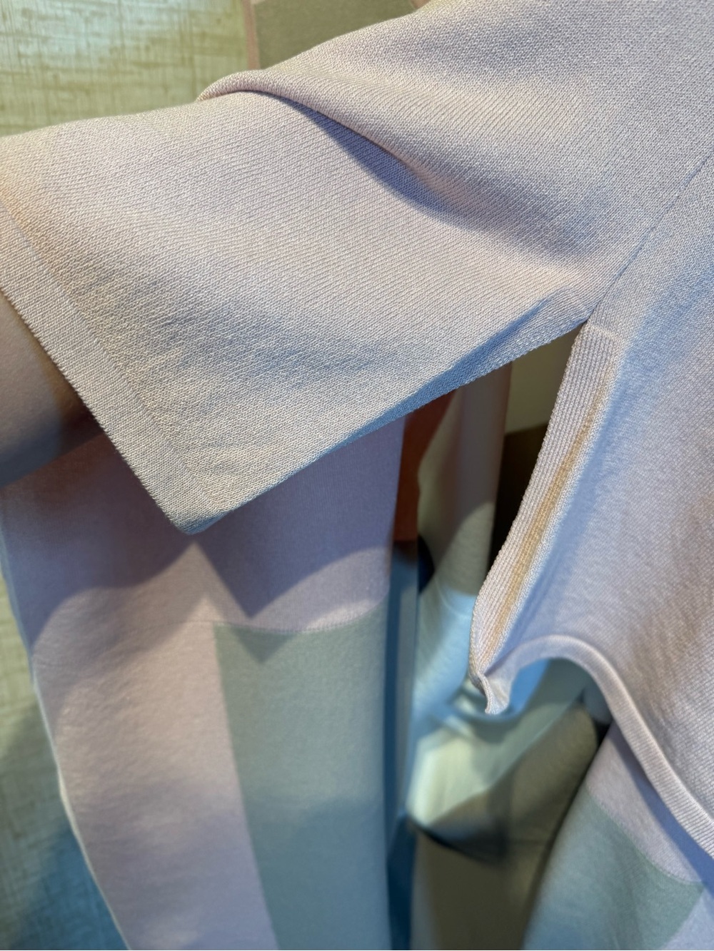 V-Neck Colorblock Knit Dress by Maxine Collection — Dusty Pink, Taupe, Cream - Picture 5 of 6